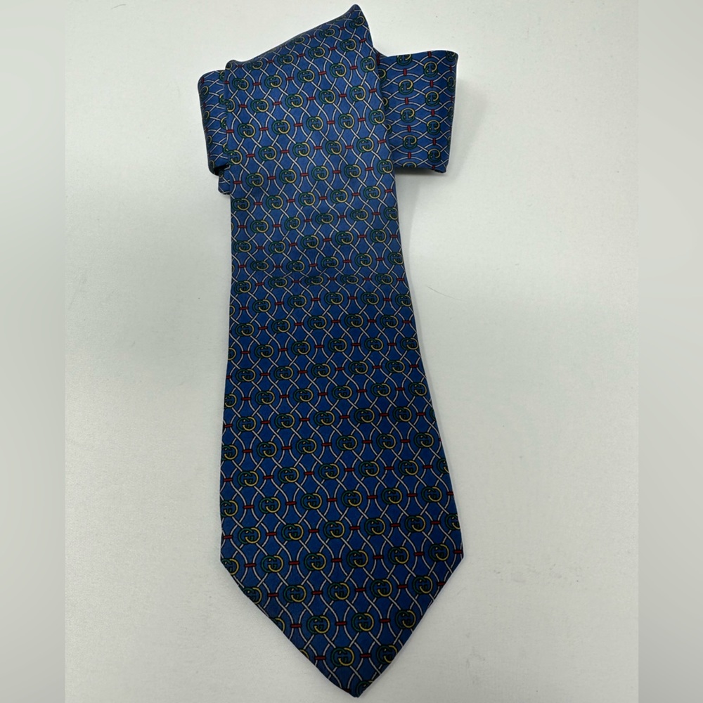 Gucci vintage tie blue